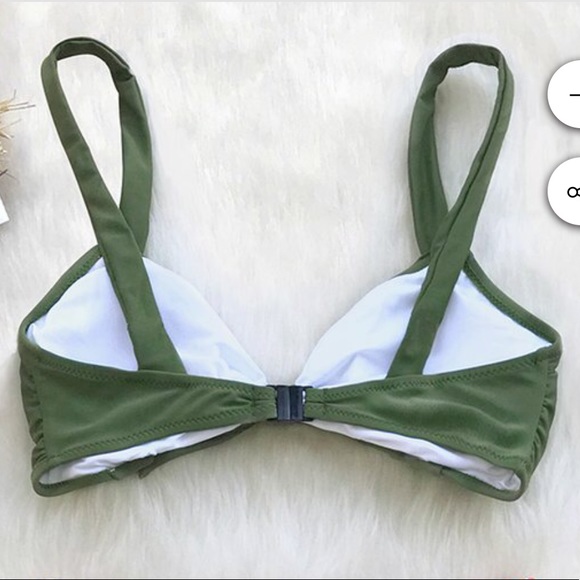 Cupshe Green And Peony Print High-Waisted Bikini - Picture 2 of 5